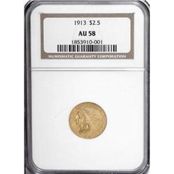 1913 $2 1/2 AU58 NGC