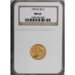 1925-D $2 1/2 MS62 NGC