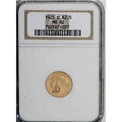 1925-D $2 1/2 MS62 NGC