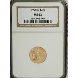 1925-D $2 1/2 MS62 NGC