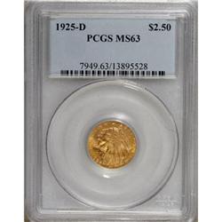 1925-D $2 1/2 MS63 PCGS