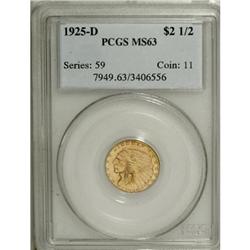 1925-D $2 1/2 MS63 PCGS