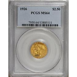 1926 $2 1/2 MS64 PCGS