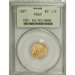 1927 $2 1/2 MS63 PCGS