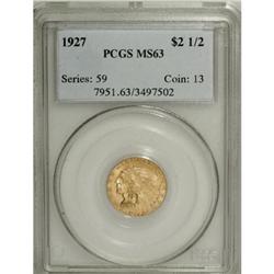 1927 $2 1/2 MS63 PCGS