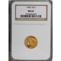 1928 $2 1/2 MS62 NGC