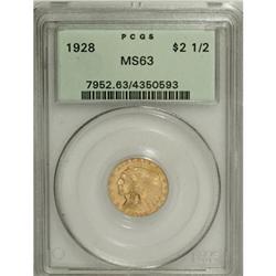 1928 $2 1/2 MS63 PCGS
