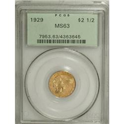 1929 $2 1/2 MS63 PCGS
