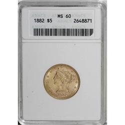 1882 $5 MS60 ANACS