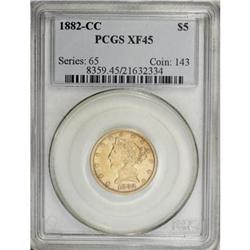 1882-CC $5 XF45 PCGS