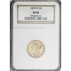 1893-CC $5 XF45 NGC