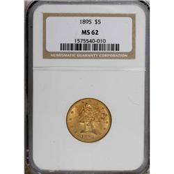 1895 $5 MS62 NGC