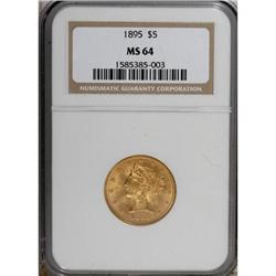 1895 $5 MS64 NGC
