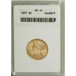1897 $5 MS61 ANACS