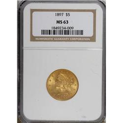 1897 $5 MS63 NGC