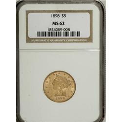 1898 $5 MS62 NGC