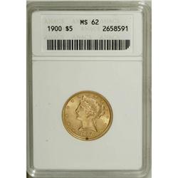 1900 $5 MS62 ANACS