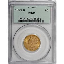 1901-S $5 MS62 PCGS