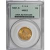 Image 1 : 1901-S $5 MS62 PCGS