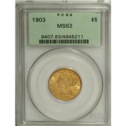 1903 $5 MS63 PCGS