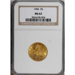 1906 $5 MS62 NGC