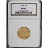 Image 1 : 1907 $5 MS61 NGC