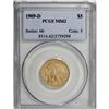 Image 1 : 1909-D $5 MS62 PCGS