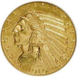 1910 $5 MS61 ANACS