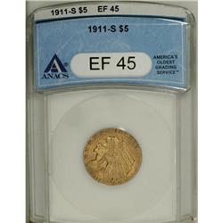 1911-S $5 XF45 ANACS