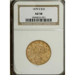 1879-S $10 AU58 NGC