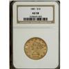 Image 1 : 1881 $10 AU58 NGC