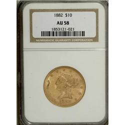 1882 $10 AU58 NGC