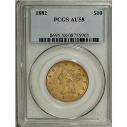 1882 $10 AU58 PCGS