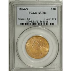1884-S $10 AU58 PCGS
