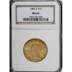 1885-S $10 MS62 NGC