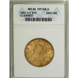 1891-CC $10 MS60 ANACS