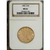 Image 1 : 1892 $10 MS61 NGC