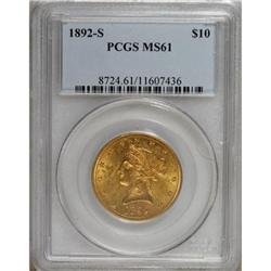 1892-S $10 MS61 PCGS