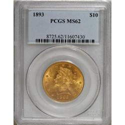 1893 $10 MS62 PCGS