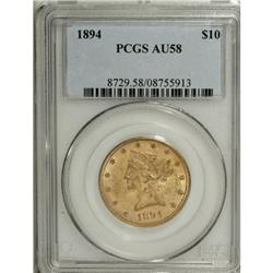 1894 $10 AU58 PCGS