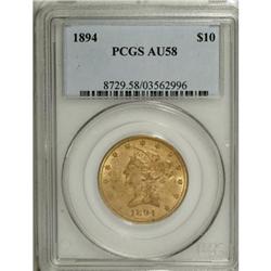 1894 $10 AU58 PCGS