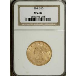 1894 $10 MS60 NGC