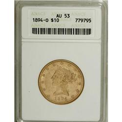 1894-O $10 AU53 ANACS