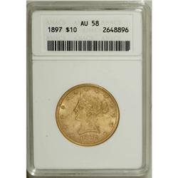 1897 $10 AU58 ANACS