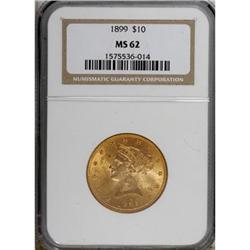 1899 $10 MS62 NGC