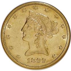 1899-S $10 AU58 ANACS