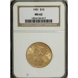 1901 $10 MS62 NGC