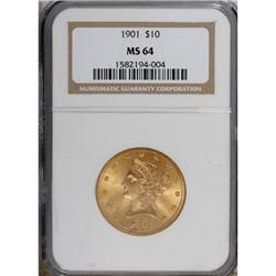 1901 $10 MS64 NGC