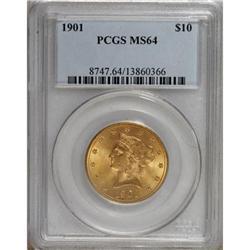 1901 $10 MS64 PCGS