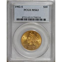 1902-S $10 MS63 PCGS